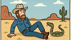 Skämt: Chuck Norris blir biten av skallerorm