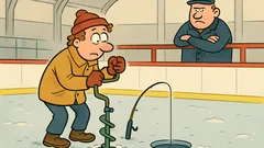 Skämt: Bellman hör en röst på isen