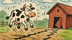 Skämt: Vad kallar man en ko i jordbävning?