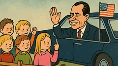 Skämt: Alla barnen vinkade åt presidenten…