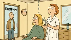 Skämt: Varför läcker det från taket i hårsalongen?