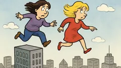 Anekdot: Blondin och brunett hoppar från skyskrapa