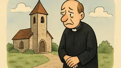 Skämt: Vad sa den ledsna prästen?
