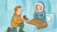 Anekdot: Göteborgare friar på ishotell…