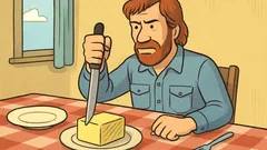 Skämt: Chuck Norris skär kniv med smör
