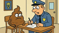 Skämt: Varför gjorde bajskorven en polisanmälan?