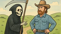 Skämt: Döden hade en nära-Chuck-Norris-upplevelse